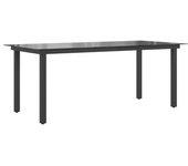 Mesa Jardin VIDAXL Negro Cristal (190x90 cm)