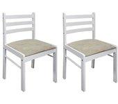 Pack De 2 Sillas De Comedor Ocotal Blanco 81X44x45 Cm