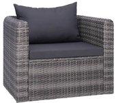 Silla Jardin VIDAXL Gris Polietileno