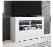 Mueble TV modelo Lilian (100x65cm) color blanco con LED