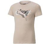 Camiseta de Manga Corta Infantil Puma Beige