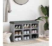 Banco de zapatos de hormigón gris 82x32x50cm madera multicapa