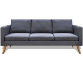 Sofa VIDAXL Gris Tela