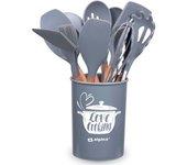 Set De 12 Utensilios De Cocina Alpina Gris