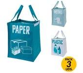 BB Home-Bolsas de Basura Paper-Plastic-Metal Pack de 3 uds