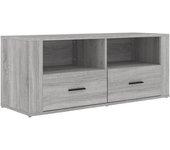 Mueble TV gris Sonoma 100x35x40 cm madera multicapa