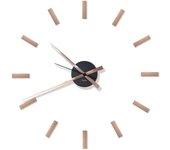 Reloj de pared adhesivo marrón 40 cm