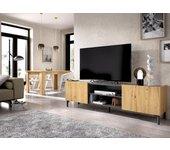 Mueble de tv astral en grafito y nordic 45 x 161 x 35 cm