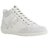 Geox Mujer/Señora Myria Leather High Tops 3 UK blanco