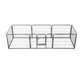 Caja para perros con 8 paneles en acero 60x80 cm negro