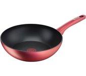 Sartén Wok Antiadherente De Titanio Inducción Perfect Cook Tefal (28cm) Lavavajillas Apto para horno Sin PFOA Rojo