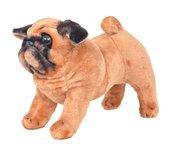 vidaXL Perro pug de peluche de pie marrón claro XXL