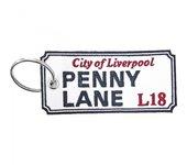 Llavero genérico con señal de tráfico de Penny Lane, Liverpool One Size negro/blanco