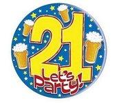 Insignia del 21 cumpleaños de Let's Party One Size