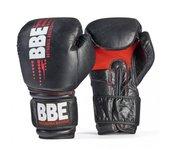 Manoplas de boxeo de cuero unisex para adultos 12oz rojo/negro