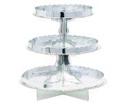 Soporte para cupcakes de 3 niveles One Size plata