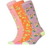 Calcetines Wellington florales para mujer/señora (Paquete de 3) UK 4-7