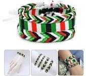 Pulsera de cordón palestino hecha a mano, pulsera tejida ajustable, joyería cultural, joyería de muñeca única para uso diario en fiestas