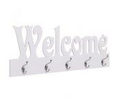 Perchero De Pared Welcome Blanco 29,5X74 Cm