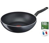 Sartén Wok Antiadherente De Inducción De Titanio START'EASY Tefal (28cm) Lavavajillas Apto para horno Sin PFOA Negro