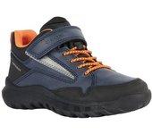 Zapatos casuales de cuero encerado Simbyos Abx para niños de Geox 2.5 UK naranja/azul oscuro