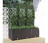 Jardinera con Gratticcio Negro 120x40x136 cm PP