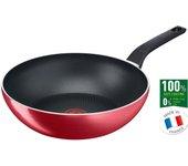 Sartén Wok De Inducción Start & Cook Tefal (28cm) Lavavajillas Apto para horno Sin PFOA Rojo