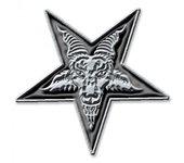 Pentagram The Devil Badge One Size plata