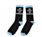 Calcetines unisex para adultos Not United Not Interested 8 UK-11 UK negro/azul