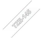 Cinta laminada Compatible Brother Tze145 Texto Blanco / Fondo Transparente 18Mm X 8M