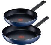 Tefal Moment Titanium Sartén Antiadherente 2p (20+26cm) Apto para lavavajillas y horno Sin PFOA Azul