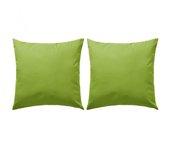 Almohadas de exterior 2 piezas 45x45 cm verde manzana