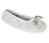 Pantuflas de ballet de terciopelo para mujer/señora 3-4 UK azul oscuro