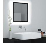 Espejo de baño LED negro pulido 40x8,5x37 cm Acrílico