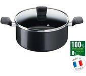 Olla antiadherente de inducción de titanio START'EASY de Tefal (20cm, 2.7L) Lavavajillas Apto para horno Sin PFOA Negro