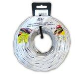 Cable textil trenzado 3x1,5mm blanco 25m