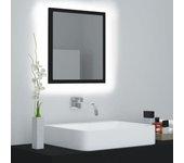 Espejo de baño LED negro 40x8,5x37 cm Acrílico