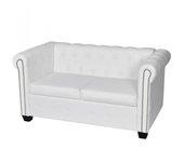 Sofa VIDAXL Blanco Cuero artificial