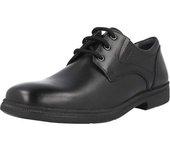 Geox Federico Zapatos Escolares de Cuero para Niños 1 UK negro