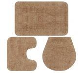 3 unids beige Telas baño Esterillas Sets