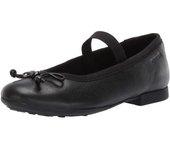 Geox Zapatos escolares para niña de piel plie 1 UK negro