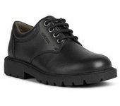 Zapatos escolares de cuero Shaylax de Geox para niños 1 UK negro