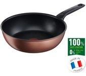 Sartén Wok antiadherente Chef's Touch Full Induction Titanium 2X de Tefal (26cm) Lavavajillas Apto para horno Sin PFOA Marrón