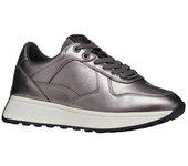 Geox Zapatillas de deporte de piel D Amabel A para mujer/señoras 6 UK gris