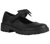 Geox Niña Casey Ballerina Bow School Zapatos 10 UK negro