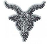 Metal Baphomet Badge One Size plata/negro