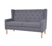 Sofa VIDAXL Gris Tela