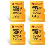 Tarjeta de memoria Kodak de alta velocidad 100 MB/s 32 GB A1 Clase 10 UHS-I Tarjeta Micro SD V30 U3 TF para cámara Smartphone juego