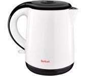 Tefal KO2611 Safe'Tea Hervidor eléctrico inalámbrico de doble capa (1.0L) 6 Tazas 2150W Blanco y Negro