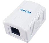 Roseta De Superficie Equip Cat 6A 1 Puerto Hembra Rj45